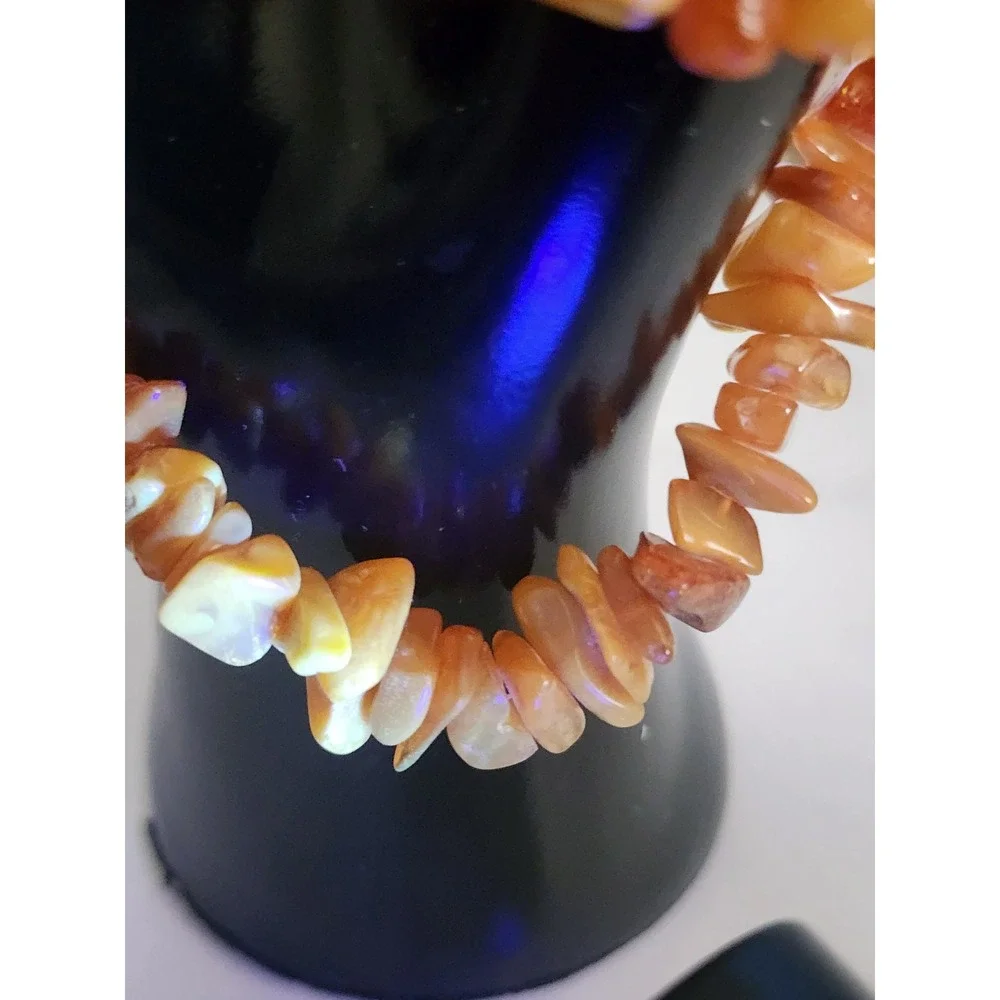 Vintage Natural Baltic Amber Chip Necklace Honey Butterscotch 24